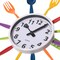 Decorative 3D Cutlery Utensil Spoon and Fork Wall Clock for Kitchen, Playroom or Bedroom